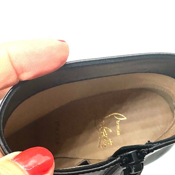 Christian Louboutin PUMPPIE BOOTY 85 Leather Ankle Boots Heels Black - Picture 13 of 15